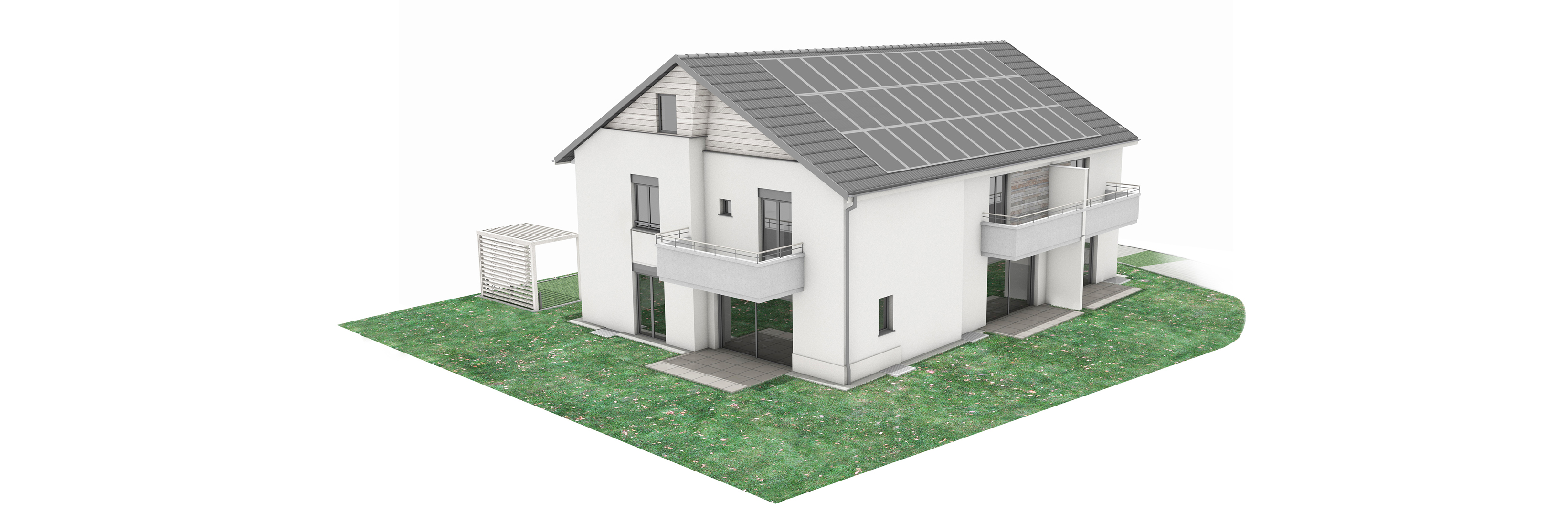Maquette - LES 3 NIDS DU MARTINET - 3 VILLAS MITOYENNES A 1020 RENENS