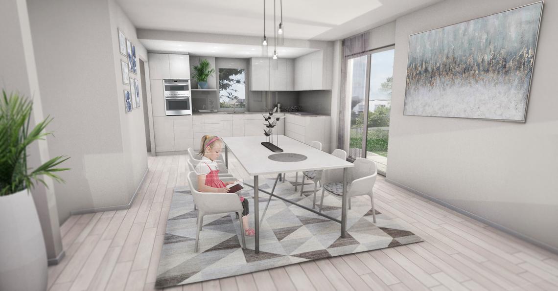 La cuisine - LES 3 NIDS DU MARTINET - 3 VILLAS MITOYENNES A 1020 RENENS